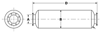 Dimensional Drawing for Model JI Series Industrial Grade Engine Exhaust Silencers (JIE-02-300060)
