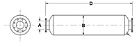 Dimensional Drawing for Model TBU Series Critical Grade Low Pressure Drop Silencers (TBUE-04-980849)
