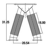 Dimensional Drawing for Caterpillar Wye Connectors