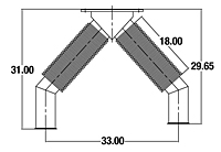 Dimensional Drawing for Detroit Diesel Wye Connectors (WYE-023621)