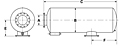 Dimensional Drawing for Model SSU Series Industrial Grade Spark Arrestor Silencers (SSUS-04-981189)