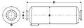 Dimensional Drawing for Model SRU Series Residential Grade Spark Arrestor Silencers (SRUE-04-980353)