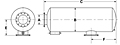 Dimensional Drawing for Model SRU Series Residential Grade Spark Arrestor Silencers (SRUS-04-981304)