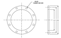 Dimensional Drawing for Model TFL Series 125/150# ANSI Drilled Steel Welding Plate Flanges