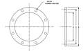 Dimensional Drawing for Model REFL Series Steel Welding Single Reducing Plate Flanges