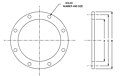 Dimensional Drawing for Model DREFL Series Steel Welding Double Reducing Plate Flanges