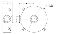 Dimensional Drawing for Model DCP2 High Pressure Series Critical Grade Disk Silencers