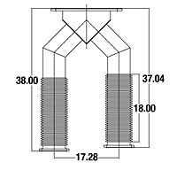 Dimensional Drawing for Cummins Wye Connectors (WYE-022654)