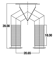 Dimensional Drawing for Caterpillar Wye Connectors (WYE-021508)