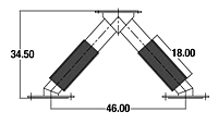 Dimensional Drawing for Detroit Diesel Wye Connectors (WYE-020847)