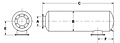 Dimensional Drawing for Model JI Series Industrial Grade Engine Exhaust Silencers (JIS-02-400090)