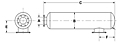 Dimensional Drawing for Model TAU Series Residential Grade Low Pressure Drop Silencers (TAUS-04-980414)