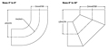 Dimensional Drawing for 90 Degree Short Radius Tube Elbows