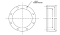 Dimensional Drawing for Model PFL Series 125/150# ANSI Drilled Steel Welding Plate Flanges