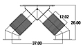 Dimensional Drawing for Detroit Diesel Wye Connectors (WYE-023632)